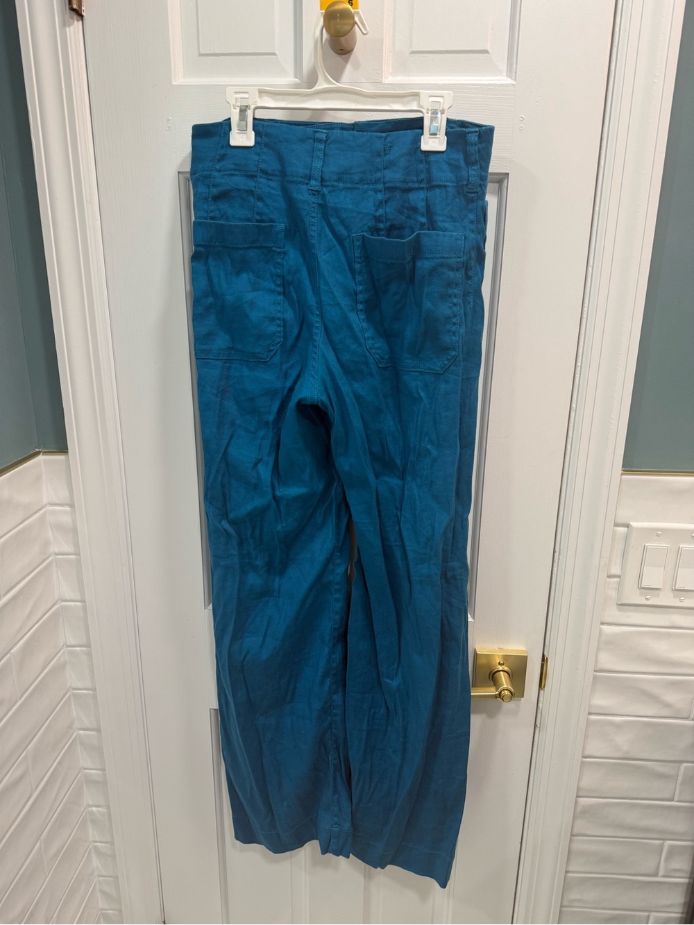 Maeve Wide-Leg Teal Pants - Picture 3 of 3